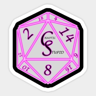 Chaotic Stupid D20 Sticker